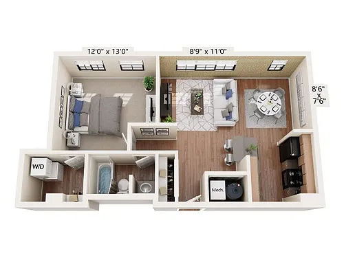 Floor plan The Ambassador at Library Square O Conner