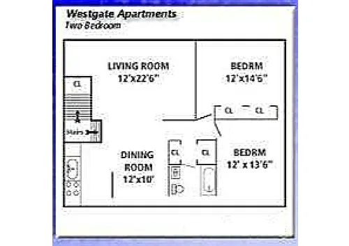 Floor plan Two Bedroom - Contact for availability