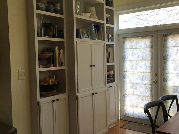 Built in storage in kitchen
