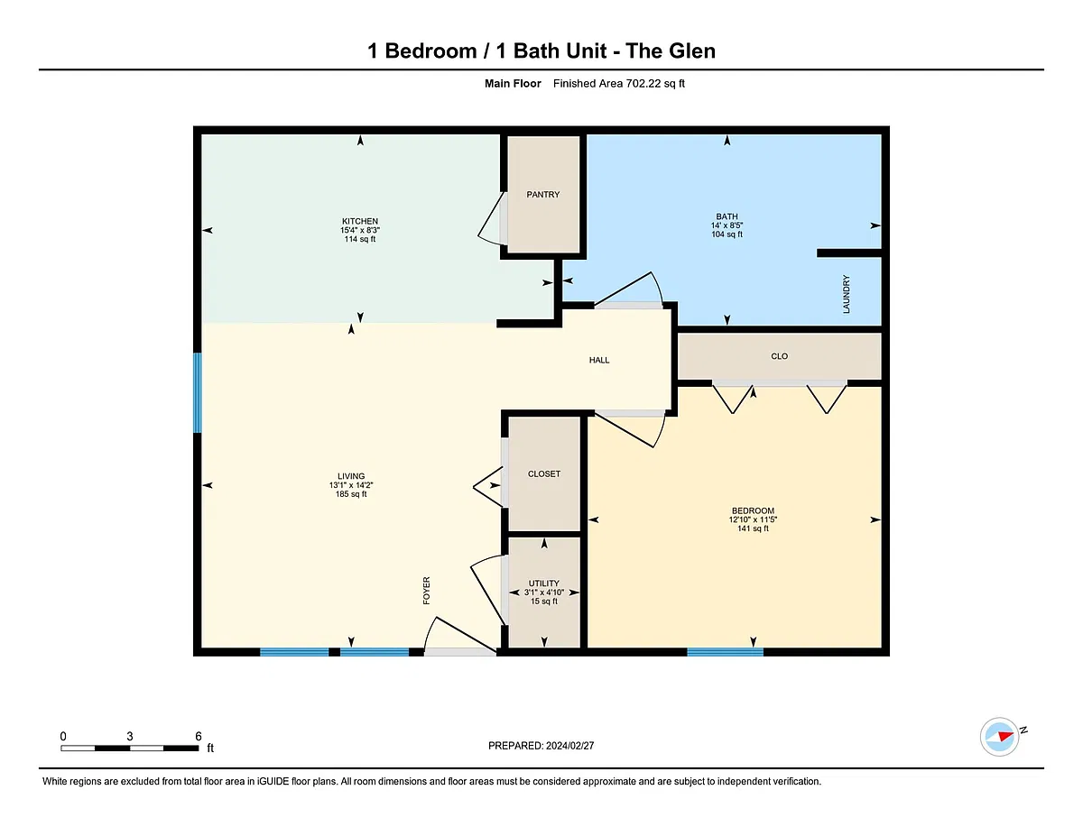 Floor plan 1 Bedroom Unit