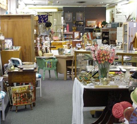 Interior of store front