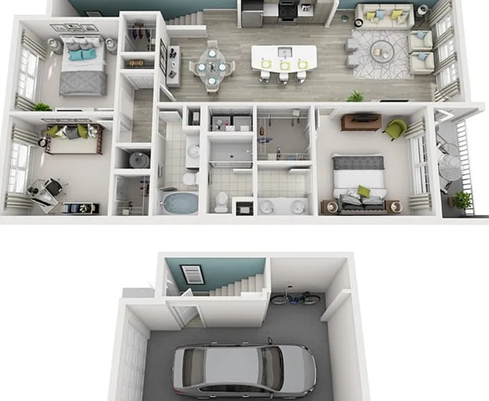 Radiant (w/Garage) Floorplan Radiant (w/Garage) Floorplan