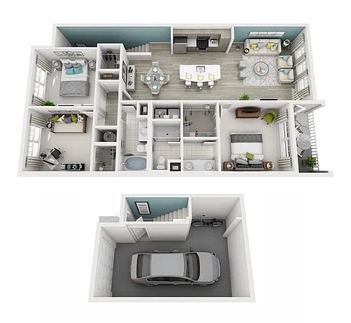 Floor plan Radiant (w/Garage)