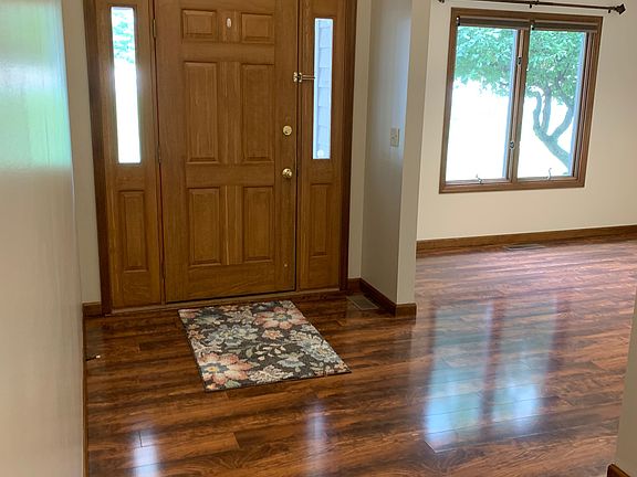 Front door and entry way