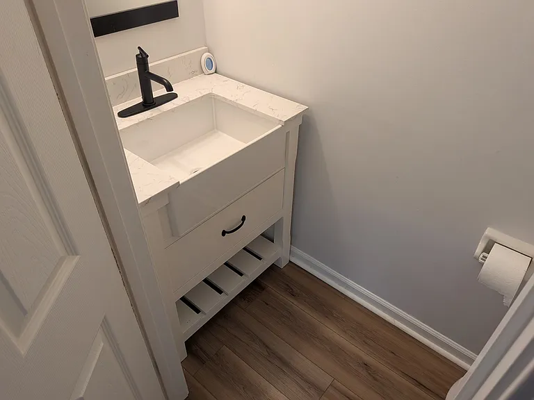 Half bathroom on 1st floor
