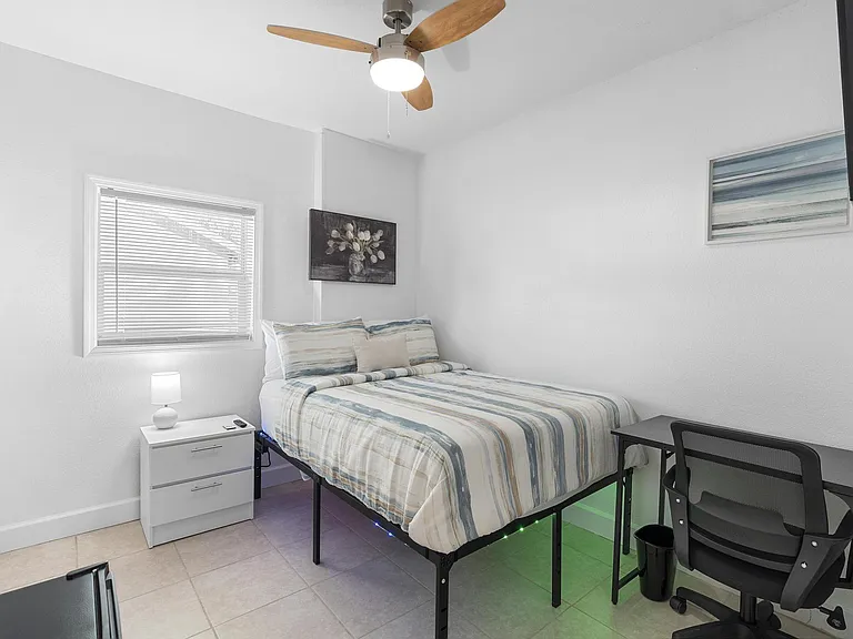 Room #8 Calm Corner
Cozy full room with ergonomic desk, mini-fridge & nightstand drawers Sanford, FL