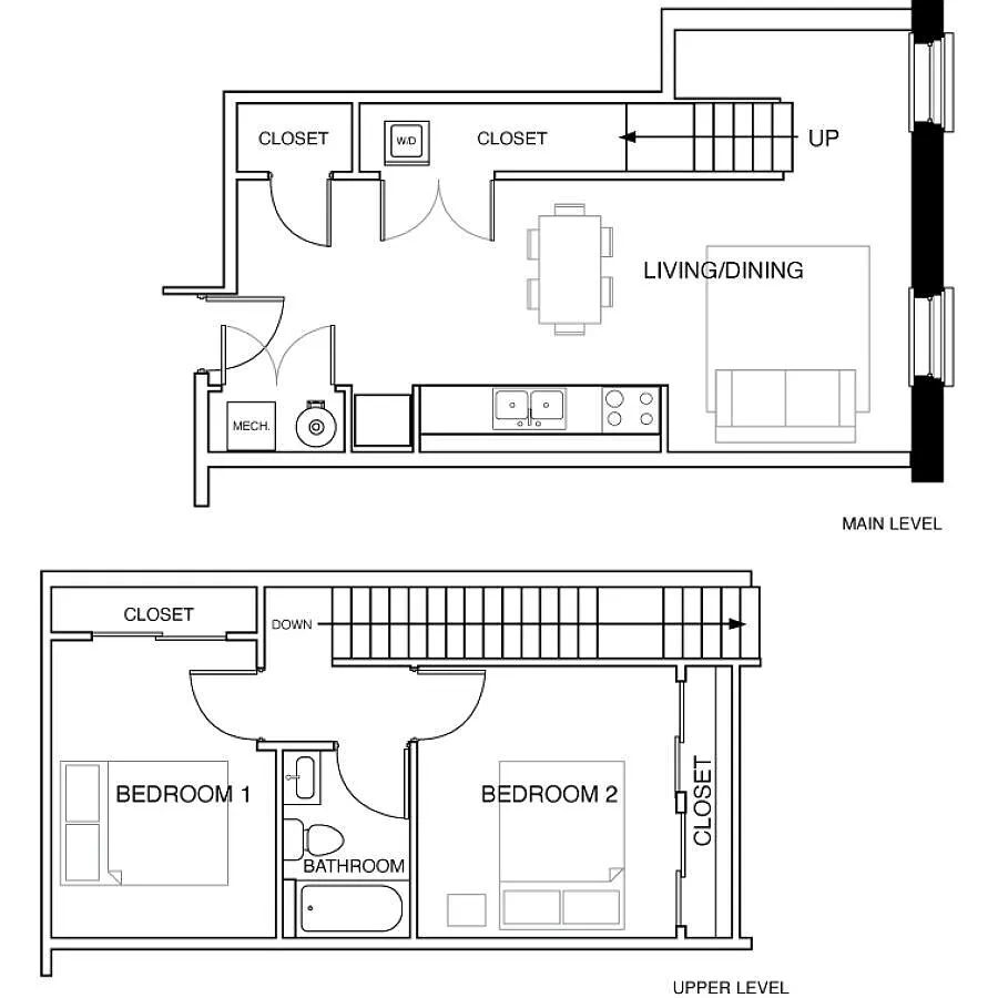 Floor plan 2 Bedroom-C8