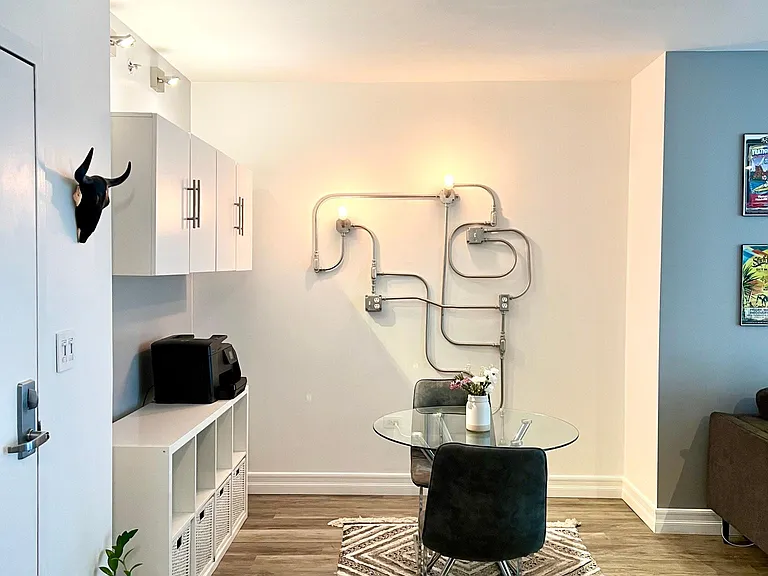Dining room and art fixture