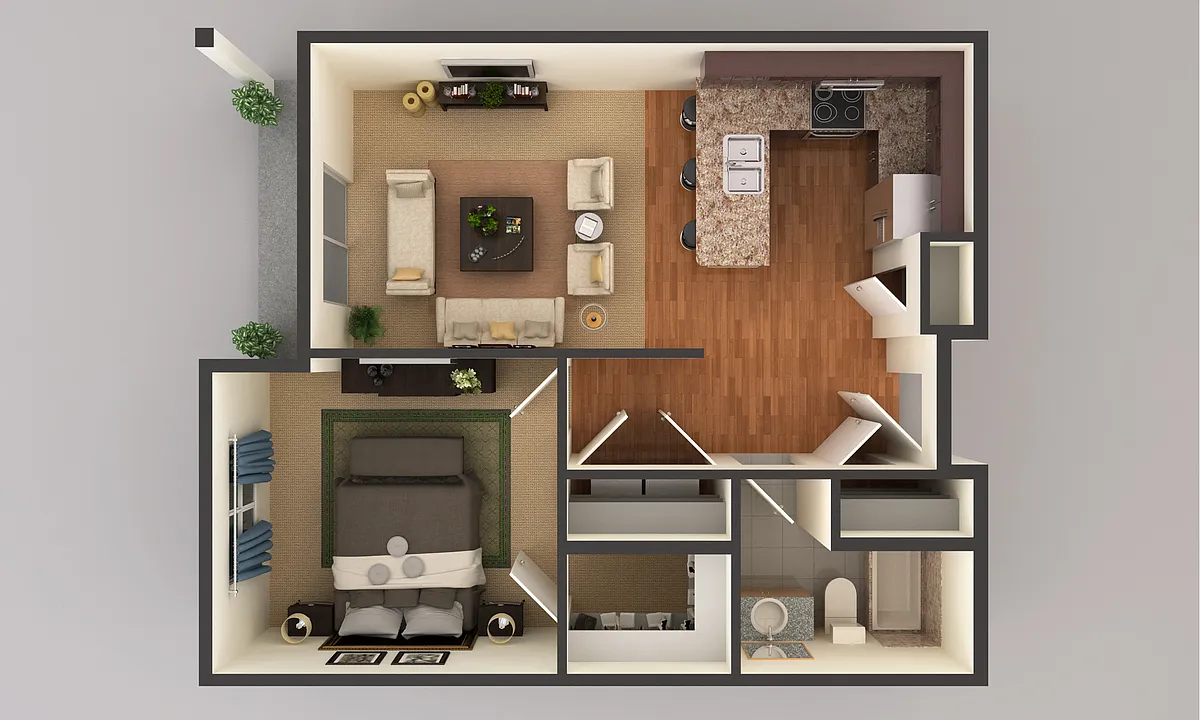 Floor plan 1 Bedroom - Building 3