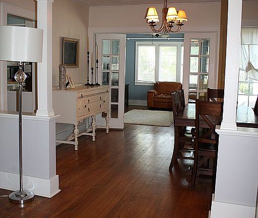 Entrance into dining rm