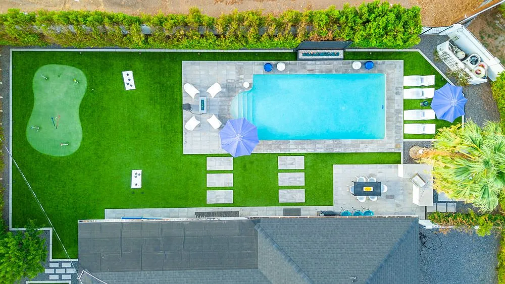 Backyard aerial - 6902 E Highland Ave