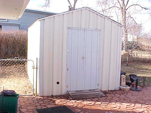 Storage shed backyard 