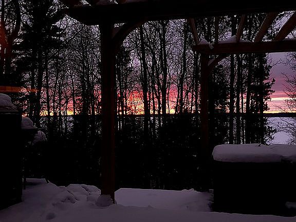 Winter sunset.