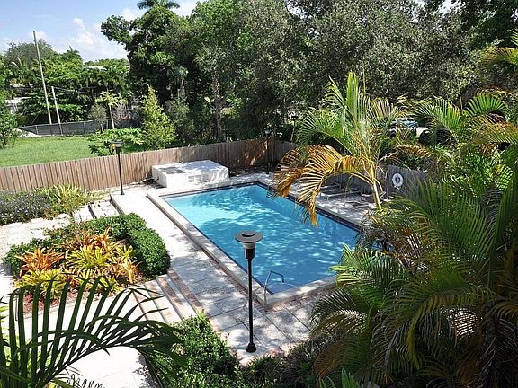 Pool area from above