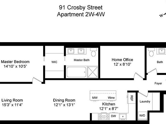 2nd image of 91 Crosby St #3W