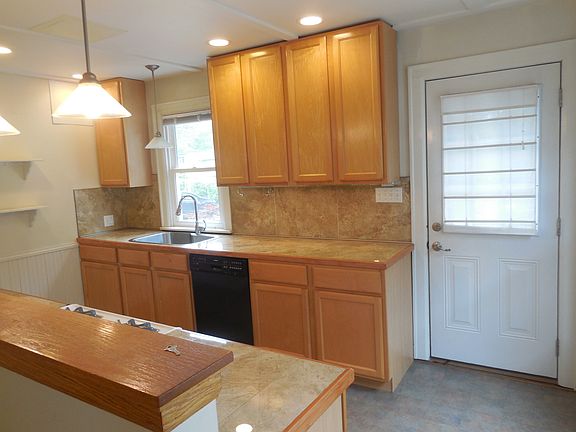 Kitchen facing west.