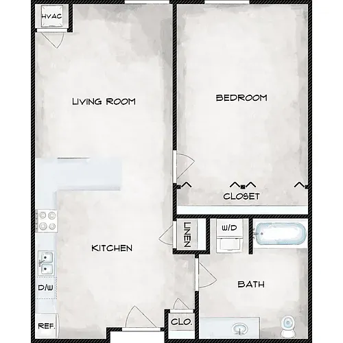 Floor plan One Bedroom