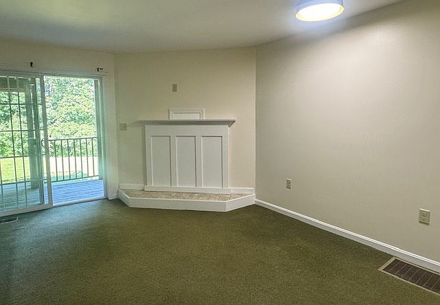 Living area view to deck
