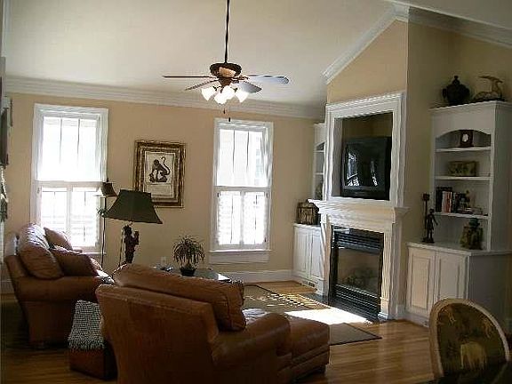 Living room with built-ins