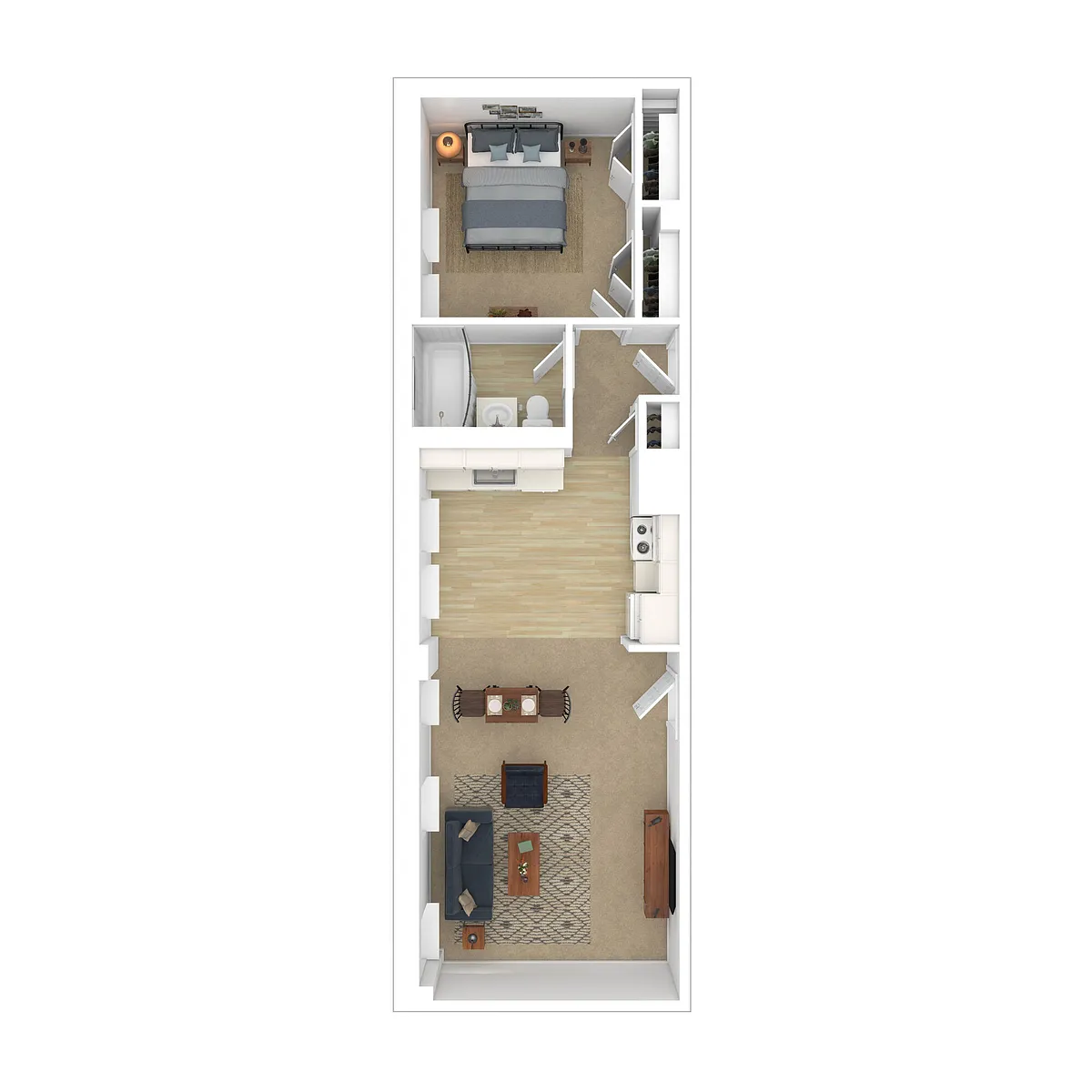 Floor plan 1 Bedroom 1 Bathroom