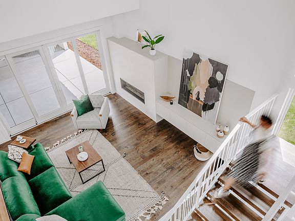 Double height living area