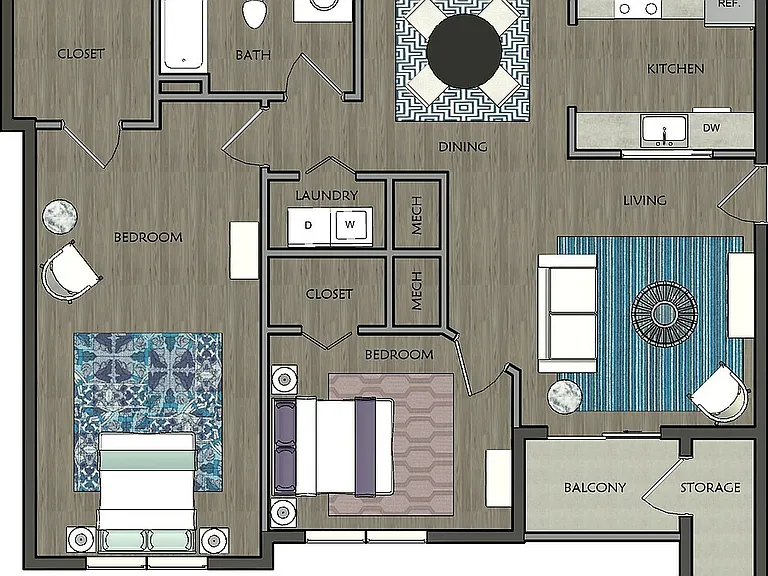 2 Bedroom x 1 Bathroom 2 Bedroom x 1 Bathroom