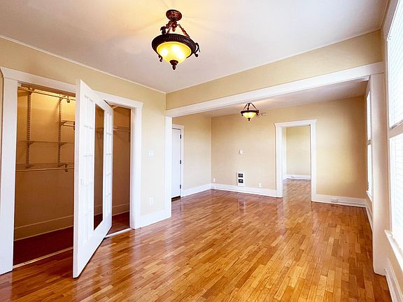 Original Murphy Bed Converted to Large Closet off Dining Room.
