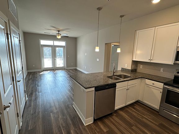 Kitchen open into living room
