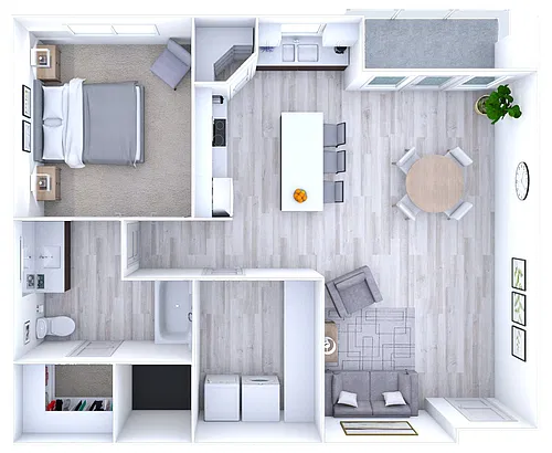 Floor plan The Coast - 1x1