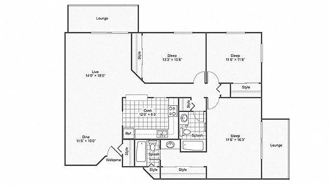Floor plan The Marshall
