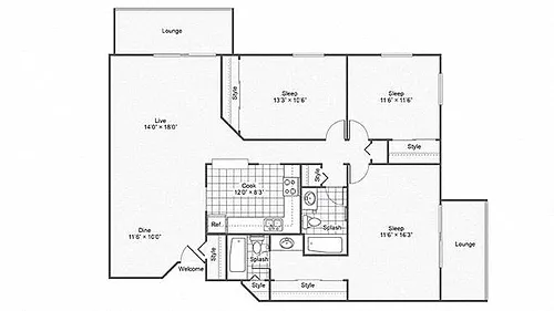 Floor plan The Marshall