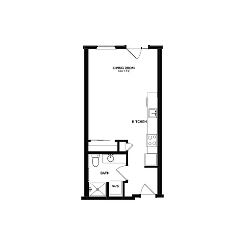 Floor plan S-1 Studio
