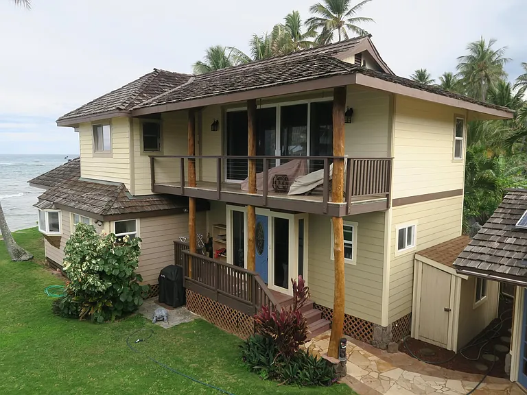 View of the main house next to the studio for rent.