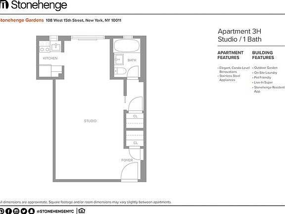 2nd image of 108 W 15th St APT 3H