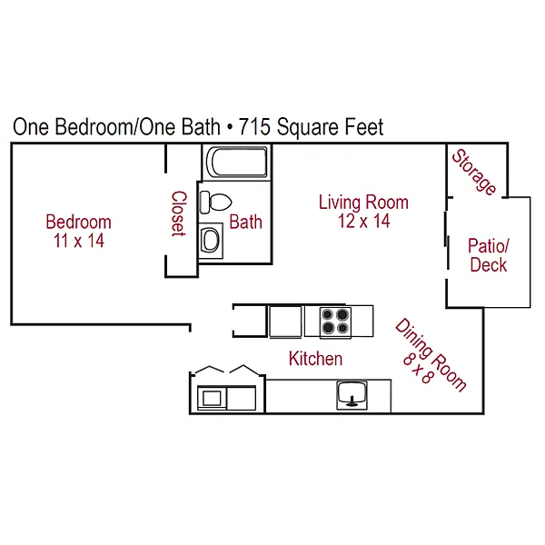 Floor plan 1 Bedroom
