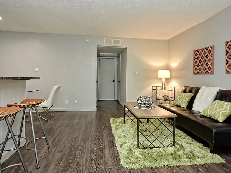 Fashionaire Living and Dining Area with breakfast bar and decor