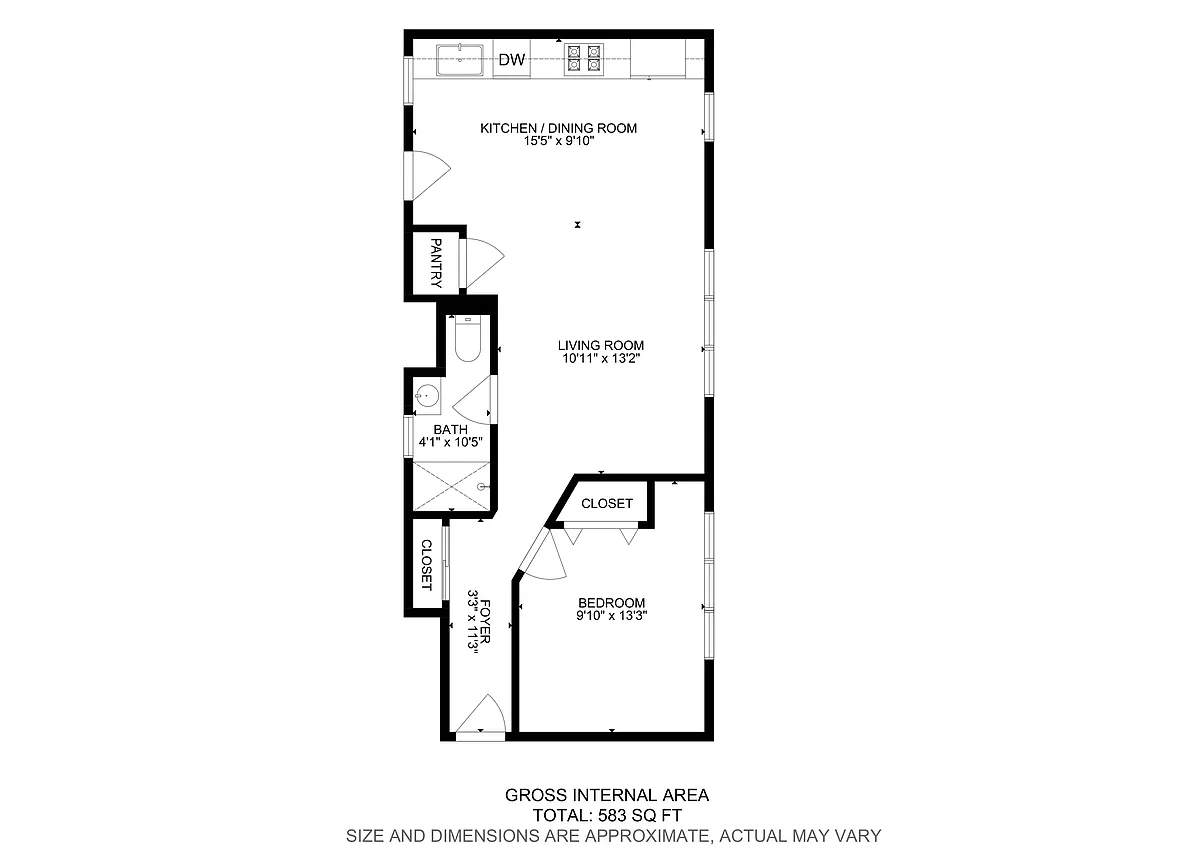 Floor plan One Bedroom