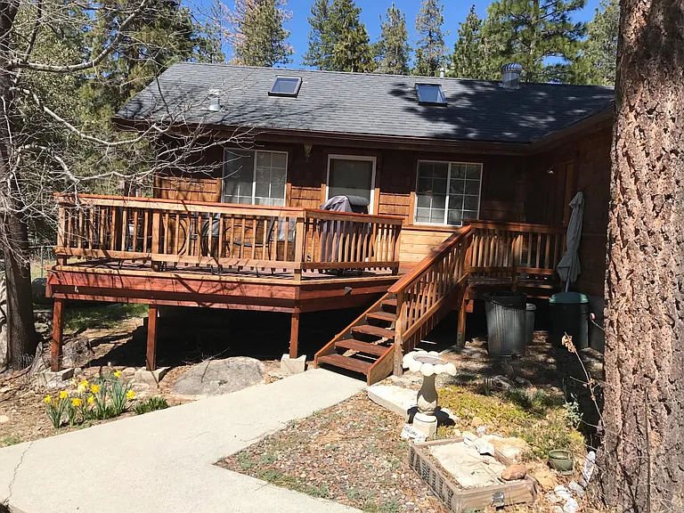Studio unit with decking.