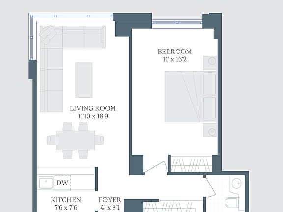2nd image of 350 W 50th St APT 11G