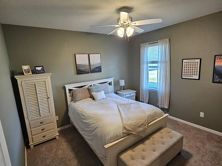 Second Bedroom Showing a Queen Bed