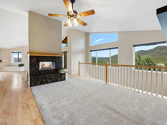 Family room gas fireplace view