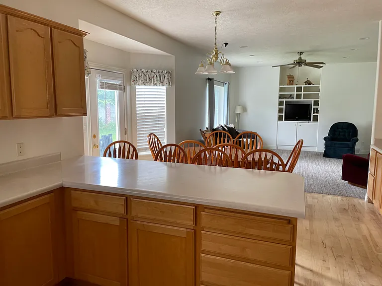 kitchen/dining area/family room