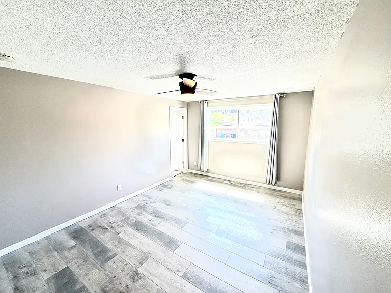 Primary bedroom with walk in closet