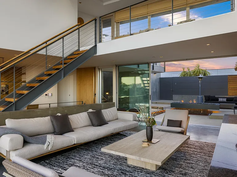 Contemporary Interior with High Ceilings & Architectural Details