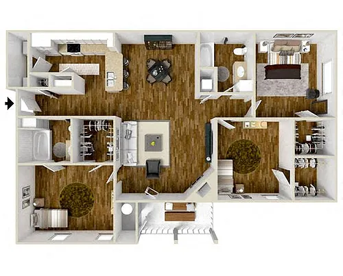 Floor plan Three Bedroom