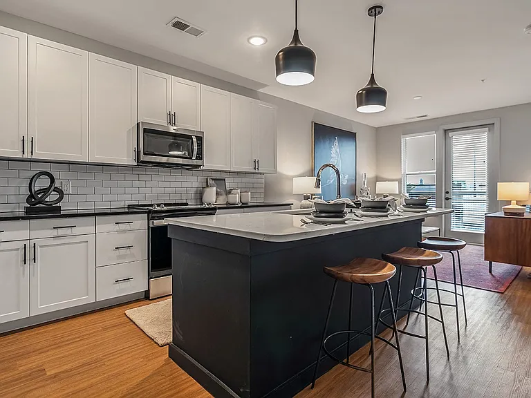 Hadley Model Kitchen with Quartz Countertops and Stainless Steel Appliances