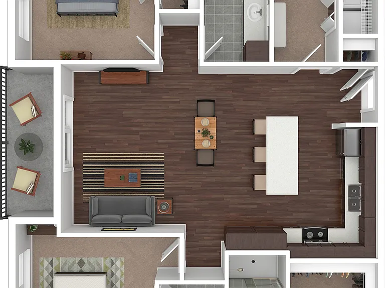 B3 3D Floor Plan B3 3D Floor Plan