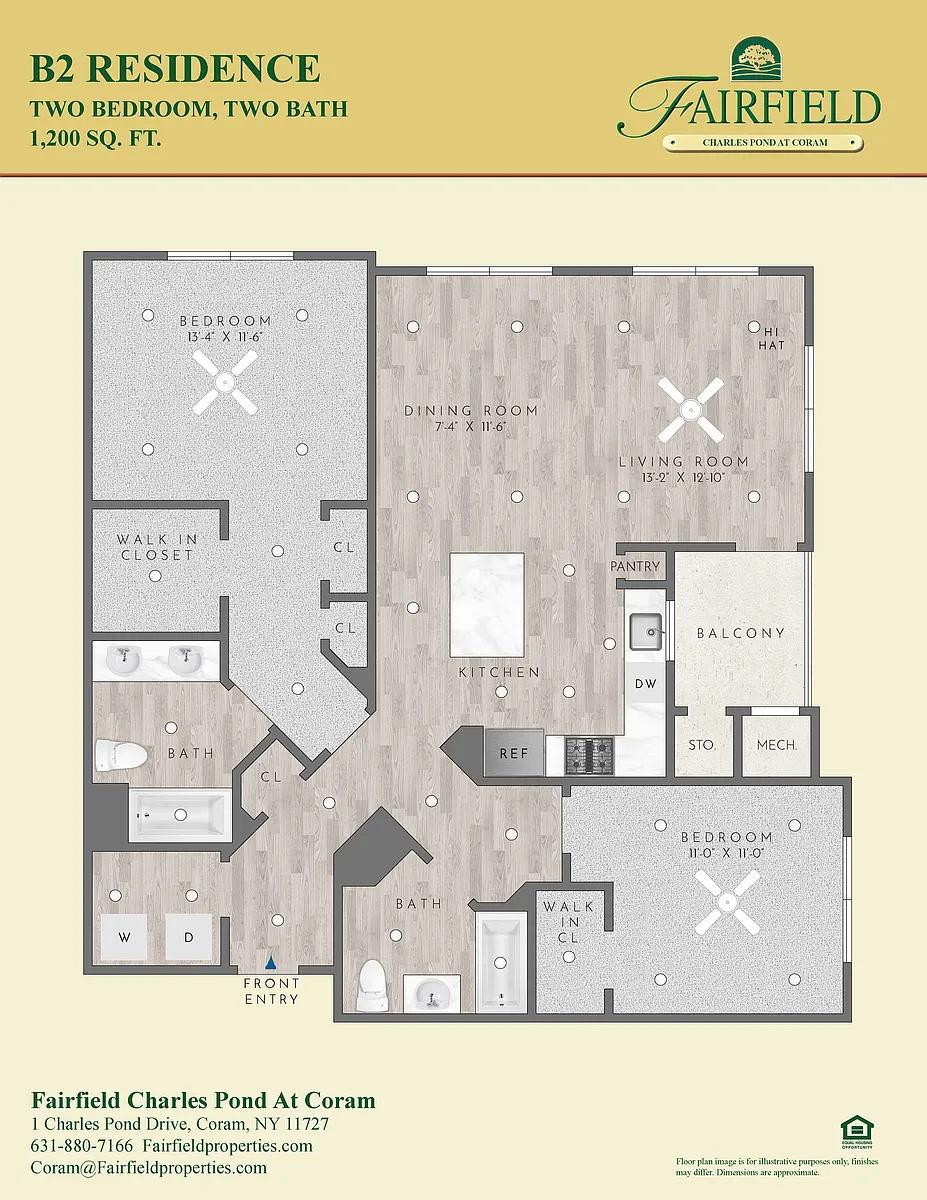 Floor plan B2 Residence 2BR - Steinbeck