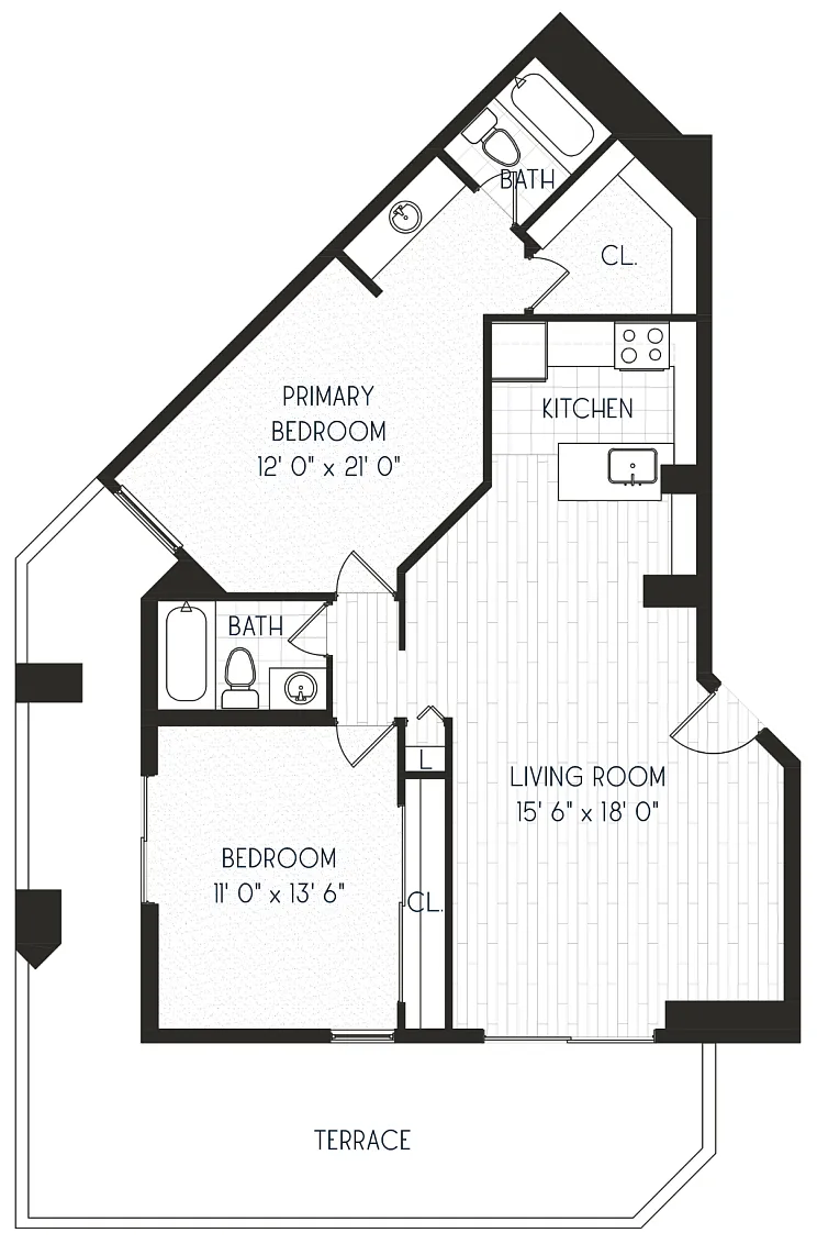 Floor plan 2x2 C3 - Partial