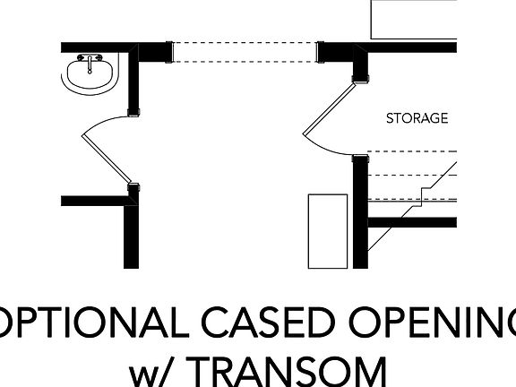 Optional Cased Opening with Transom